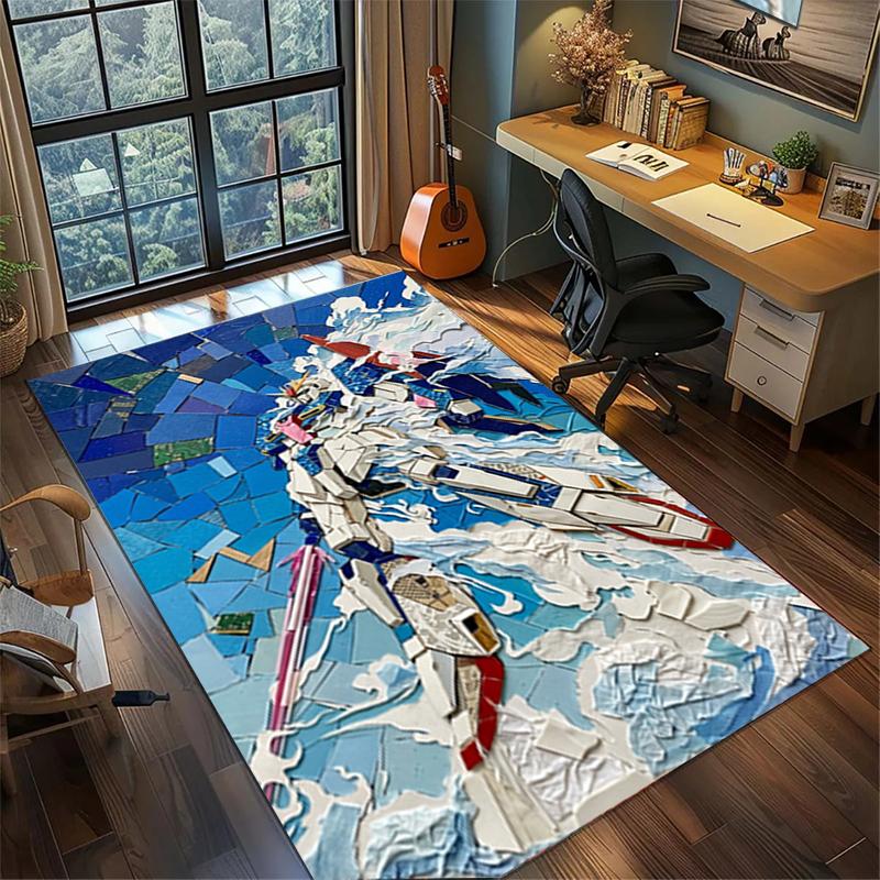 Home Decor Gundam Non Slip Washable Large Area Rug Bedroom Gamer Floor Mat