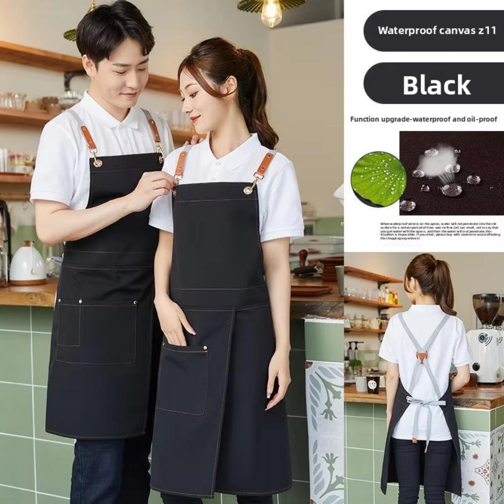 Breathable Sleeveless Apron Canvas Working Clothes Portable Cooking Aprons For Restaurants Cafe