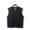 Extra Large Collarless Cotton Vest with Multiple Pockets for Spring/Autumn Outdoor Workwear