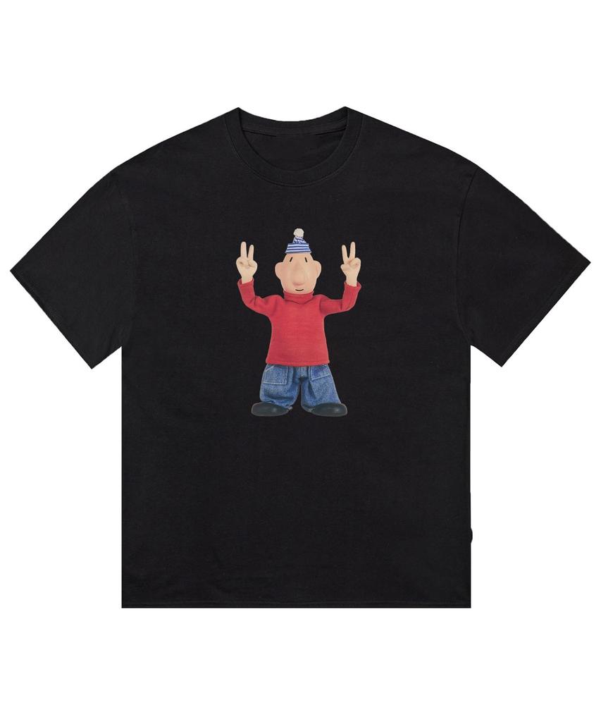 Fashion Trend Short Sleeve Anime Character Printing Pattern T-Shirt Crew Neck Top Casual Loose Streetwear Unisex Sports T Shirts