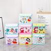 Cute Pajamas Crayon Shin Chan Shiro Striped Pattern Foldable Flip Storage Box For Office And Bedroom Storage
