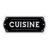 [R6256] - Black 'Kitchen' Metal Door Sign - 190x75 Mm