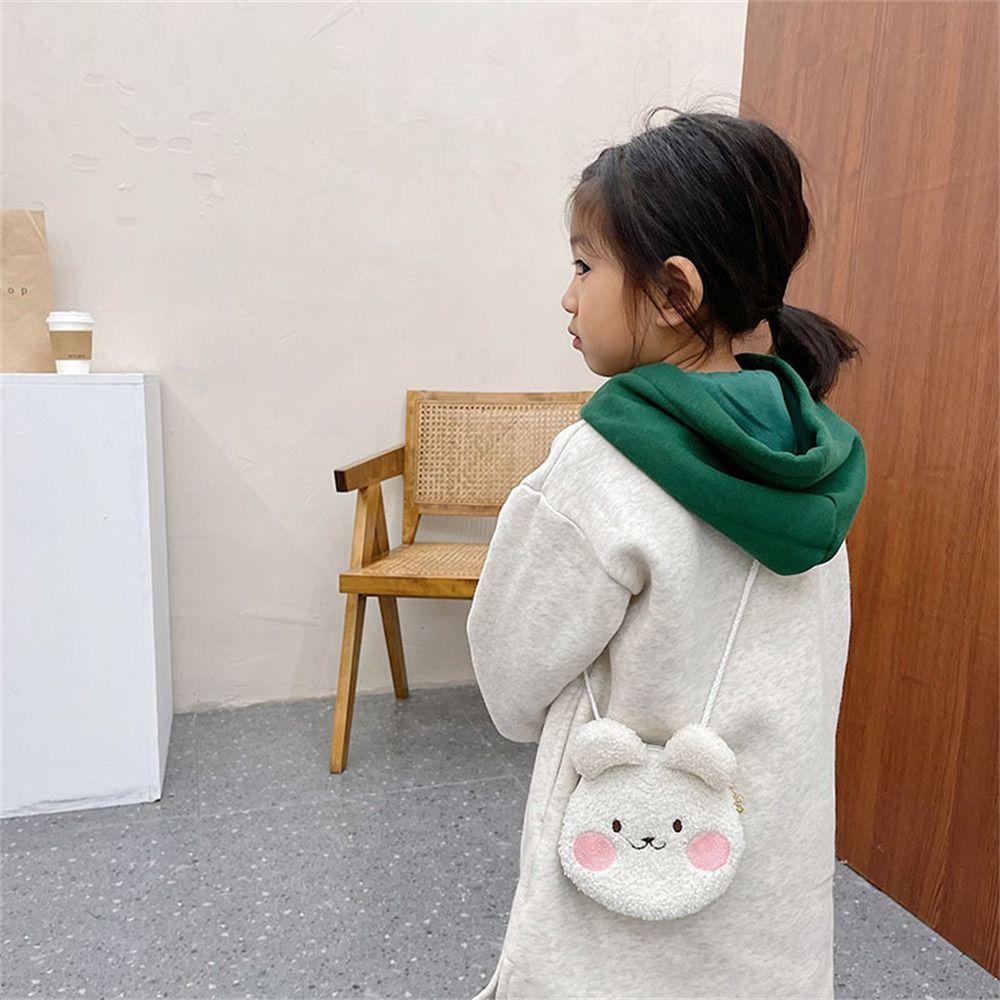 Small Kids Messenger Bag Plush Keys Coin Wallet Leisure Shoulder Bag  Children