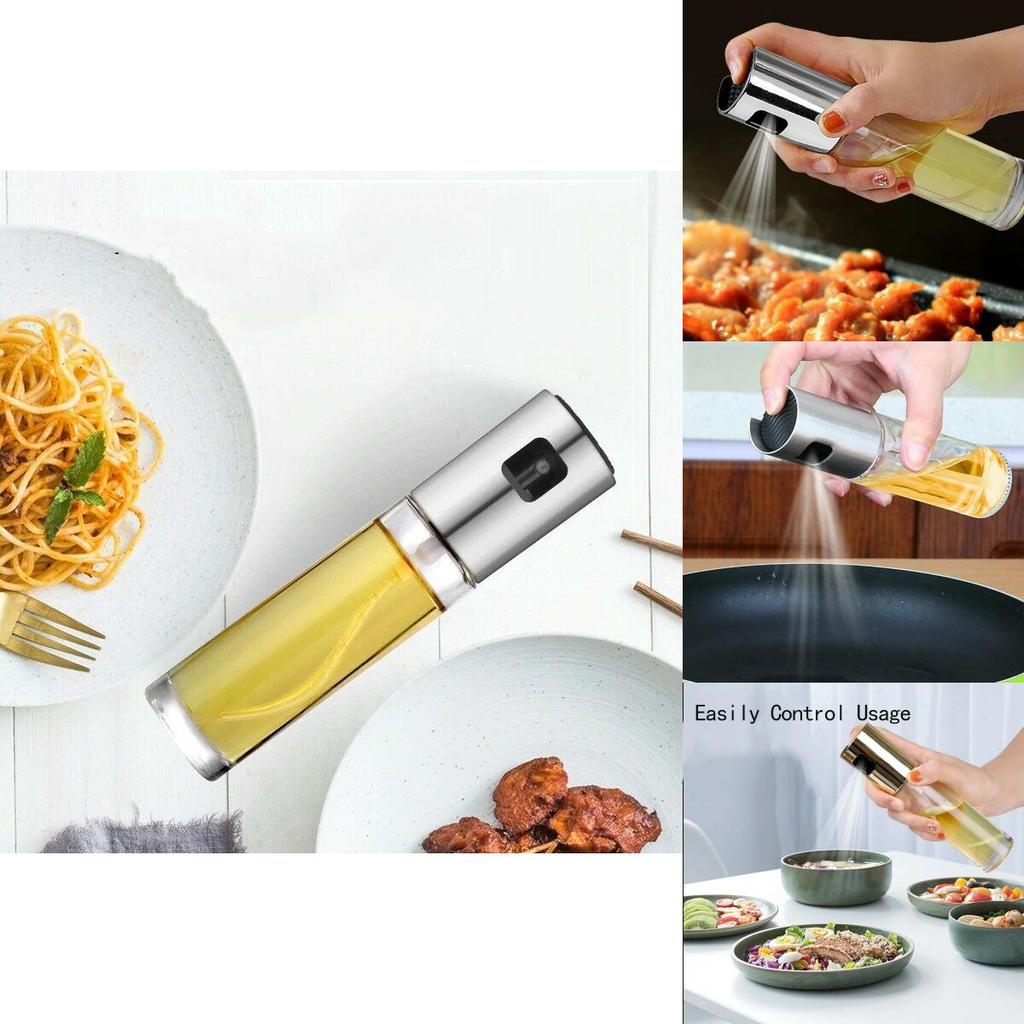 Кухонная бутылка-распылитель для оливкового масла из нержавеющей стали, насос, масленка, для гриля, герметичная