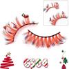 Chemical Fiber Christmas Cluster Eyelashes Cartoon Snowman Christmas Fluffy Segmented Lashes  Girls