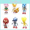 6 шт. Набор фигурок из кубиков для поделок Соник Фильм Игра Куклы Для Детей