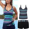 Women Ladies Tankini Set with Boy Shorts Padded Swimsuit Bathing Swim Costume