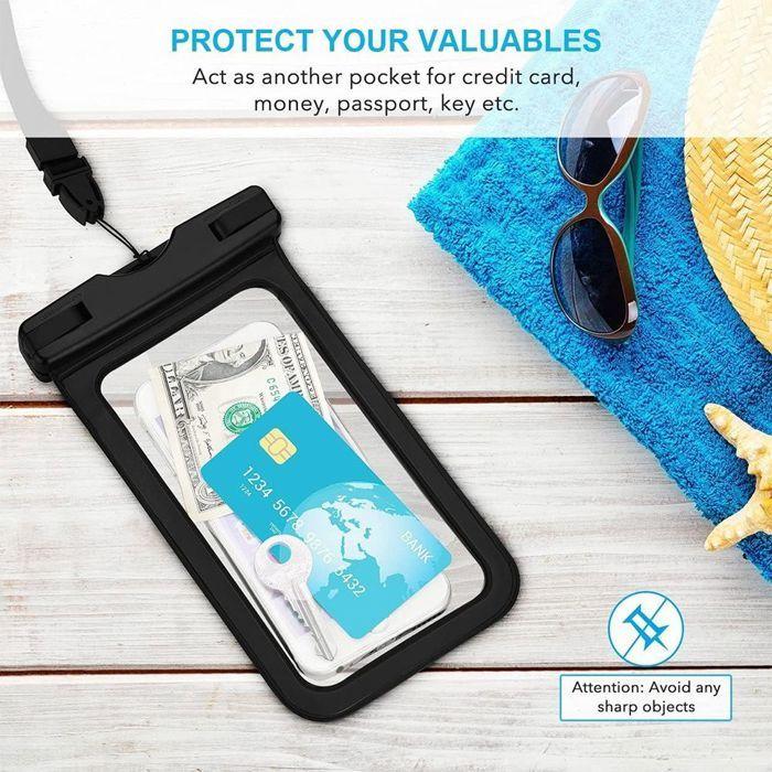 2x Waterproof Case for Samsung Galaxy S25 S25+ S25 Edge S24+ S24 FE S24 Ultra S23 S22 S21 S20 S10, IPX8 with Black Border