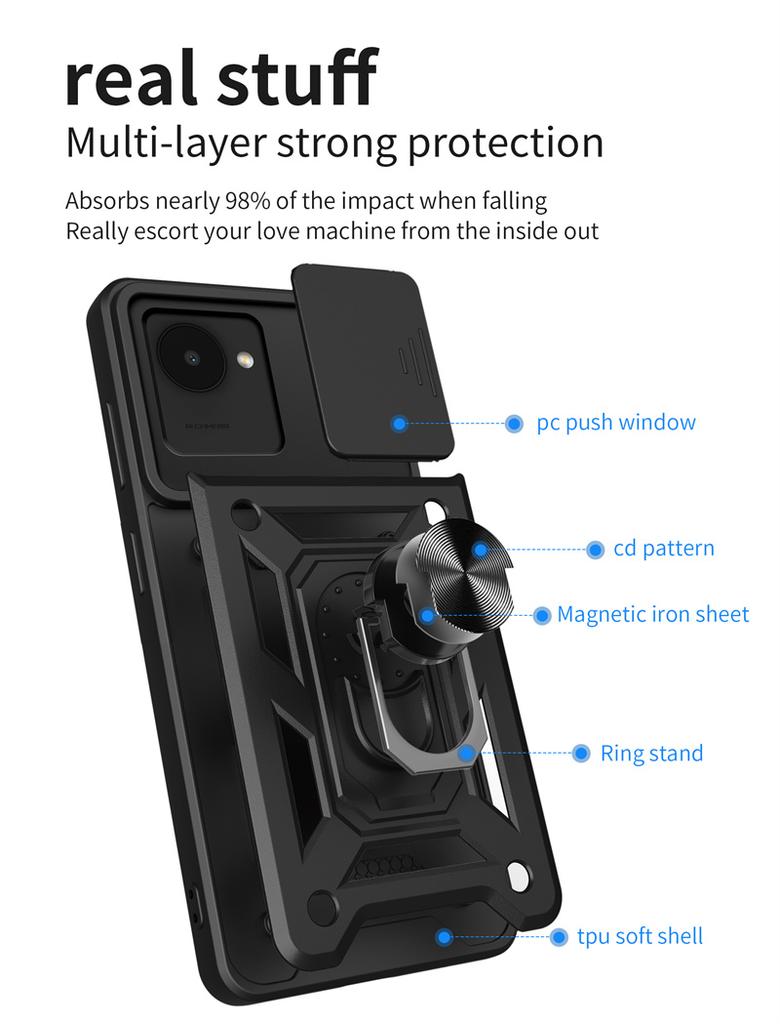 Для OPPO Realme C30 4G чехол Броня Магнитное кольцо-подставка-держатель задняя крышка для Realme C 30 RealmeC30 2022 RMX3581 Чехлы для телефонов