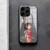 Чехол для телефона S-Spirited CARTOON A-Away Для iPhone 17 Air 16 E Pro Max 15 14 13 Mini 12 Pro 11 Max Plus Черная стеклянная крышка