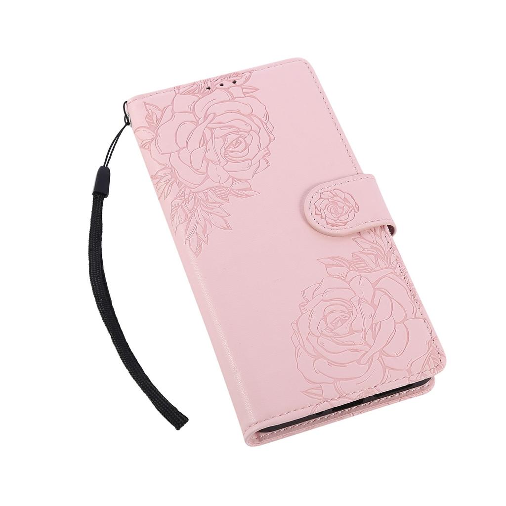 Для Xiaomi Redmi Note 13R Pro 5G чехол-кошелек из искусственной кожи с цветком розы и 3 отделениями для карт
