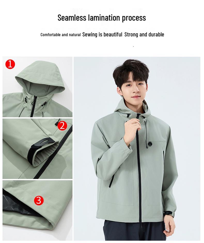 2025 Весенняя Уличная Модная Ветровка с Капюшоном для Пар - Стильная Куртка для Пеших Прогулок и Альпинизма