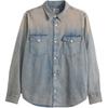 Levis Удобная Универсальная Модная Западная Свободная Рубашка с Острым Воротником с Длинным Рукавом Мужские рубашки A1919-0073