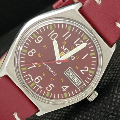 Б/У винтажные часы SEIKO 5 AUTOMATIC 6309A JAPAN MENS D/D RED 621b-a413509-2