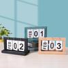 Wooden Perpetual Calendar Flip Month Date Display Desktop Schedule Daily Planner Office Home Decoration Photography Props