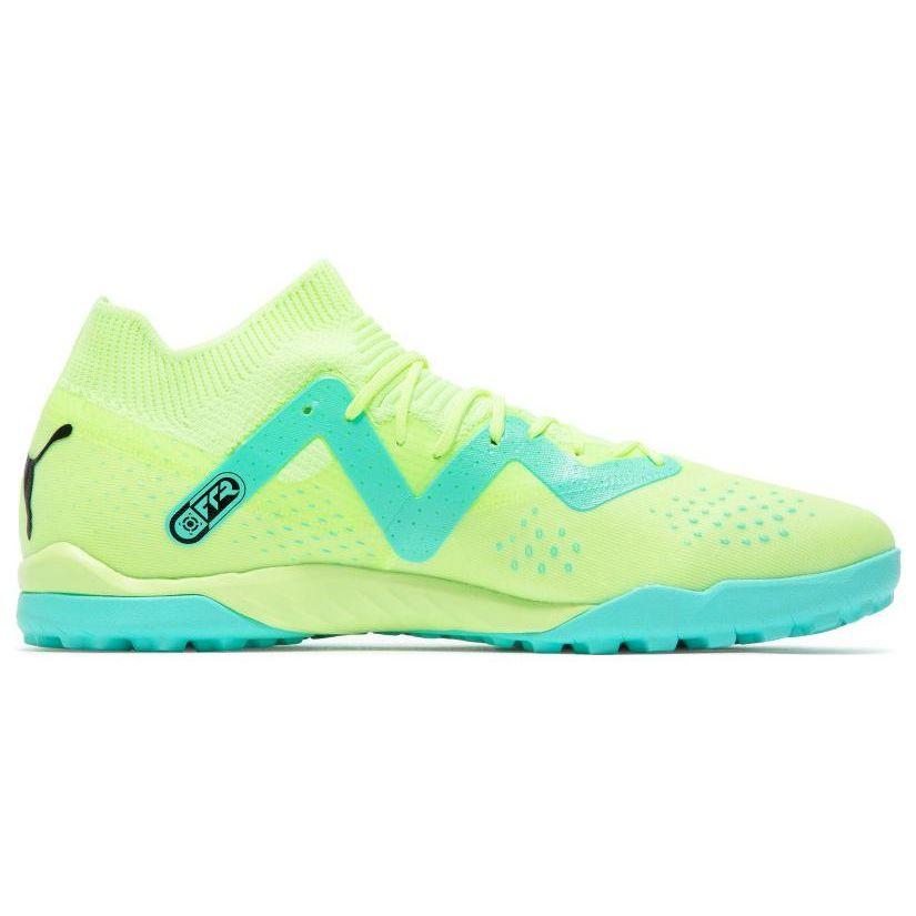 Puma Future Match Низкие Топы на Шнуровке TT (Резиновые шипы) Поле Ткань из натуральной травы Прочные Футбольные бутсы Мужские Футбольные бутсы Желто-зеленые 107184-03