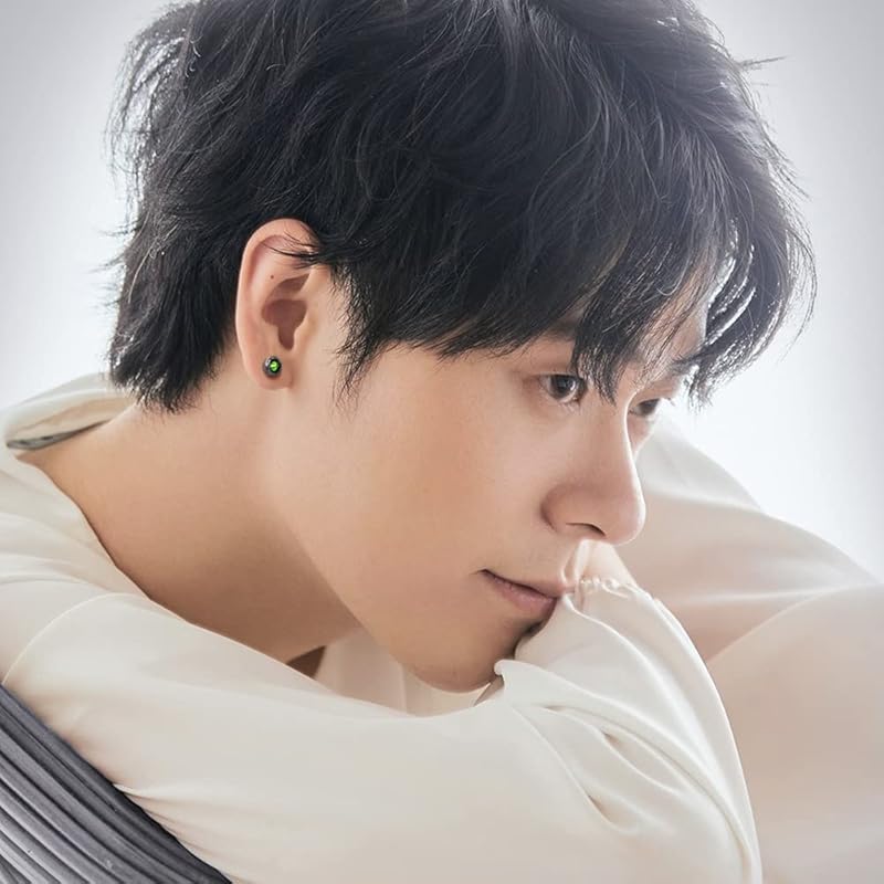 FH.bird earrings men's ladies Popularity Recruitment Compatible with metal allergies simple small Christmas party date present (green)