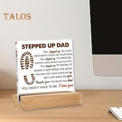 Акриловое украшение для папы, подарок на День отца от сына, прозрачный акриловый декор для стола, вывеска для папы, подарок на день рождения, декор для домашнего офиса