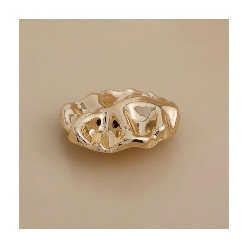 5 шт. Красивые пуговицы на ножке золотого цвета из цинкового сплава неправильной формы, аксессуары для женского свитера/пальто