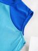 Girls Praise Dance Dress Color Block Mock Neck Sleeveless Tiered Wrap Hem Lyrical Performance Gown