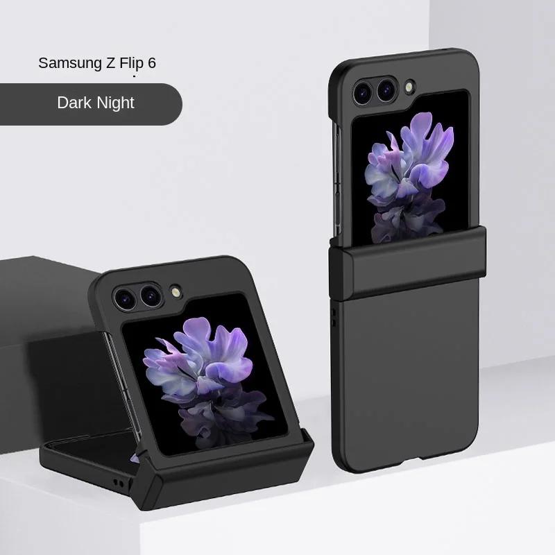 Чехол-ракушка с покрытием под кожу для Samsung Galaxy Z Flip 7 6 5 4 3 Flip6 Flip5 Flip4 Flip7 Защита шарнира Ударопрочный чехол