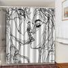Sexy Women Bikini Waterproof Shower Curtain Man Woman Kissing High Quality Polyester Original Bathroom Curtains Rideau De Bain