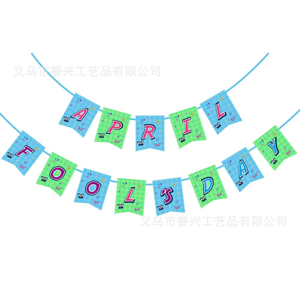 Holiday Theme Party Flag Raising April Fool'S Day Father'S Day Graduation Season Holiday Decoration Flag Raising Party Decoration Banner