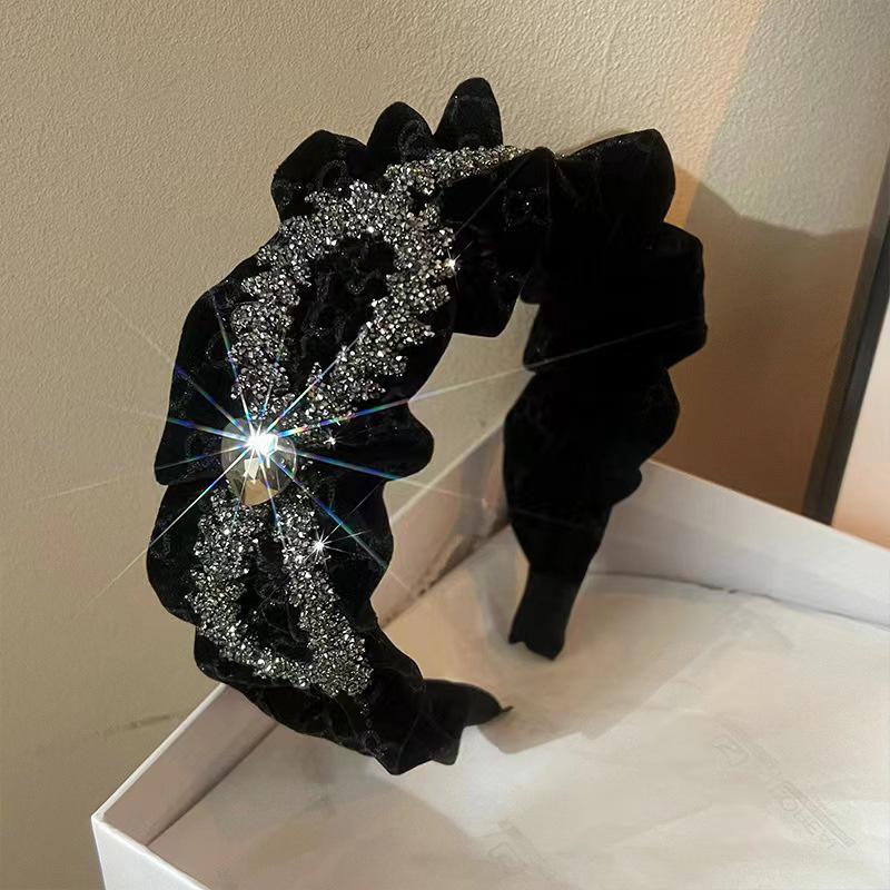 Плиссированные тканевые банты для волос для женщин, элегантные французские темпераментные повязки на голову, аксессуары для волос