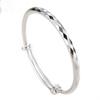 New Diamond Bracelet Female S999 Sterling Silver Korean Version Simple Fashion Glossy Bracelet Ladies Jewelry