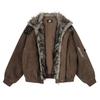 Japanese Retro Stand Collar Lambswool Men's Winter Jacket - Trendy Loose Fit, Thick & Warm for Couples