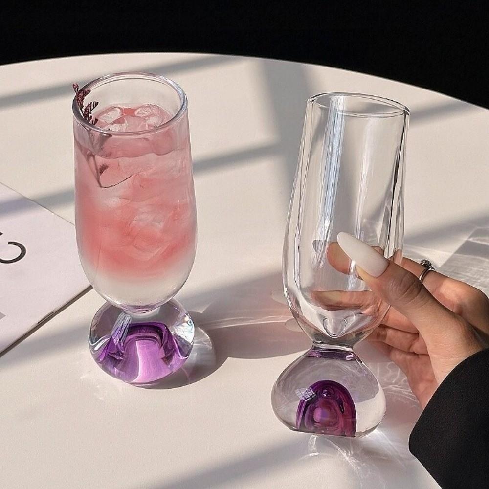 Exquisite Glass Stemmed Cup 170ml Juice Cup Creative Beer Cup Wine Tasting