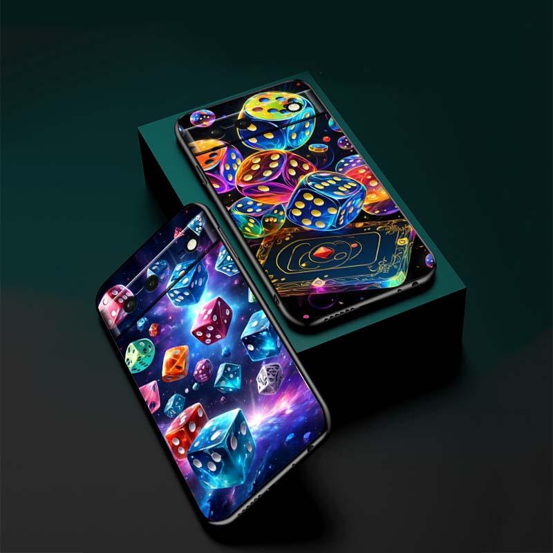 Креативные узоры игральных карт Для Google Pixel 10 9a 9 8A 8 7 7A 6 6A Pro XL 2024 5G Черный Мягкий ТПУ Силиконовый Чехол для Телефона