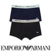 Emporio Armani SOFT MODAL Men's Boxer Briefs with Front Closure, Size M (EU Size 68), Navy (Product Code: 54045119)