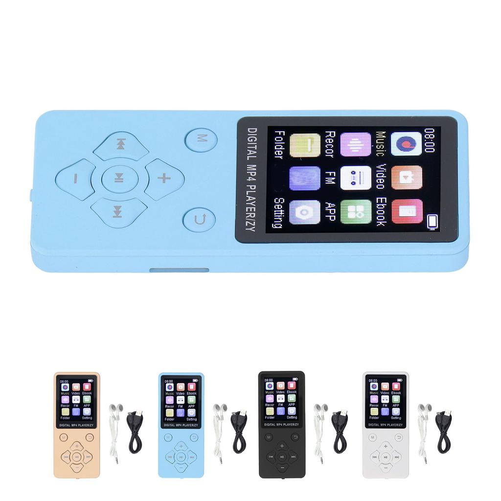 Mp3 Mp4 Player Super Slim 1.8 Inch Color Screen Bluetooth 5.0 Built In 64GB HiFi Portable Digital Mu