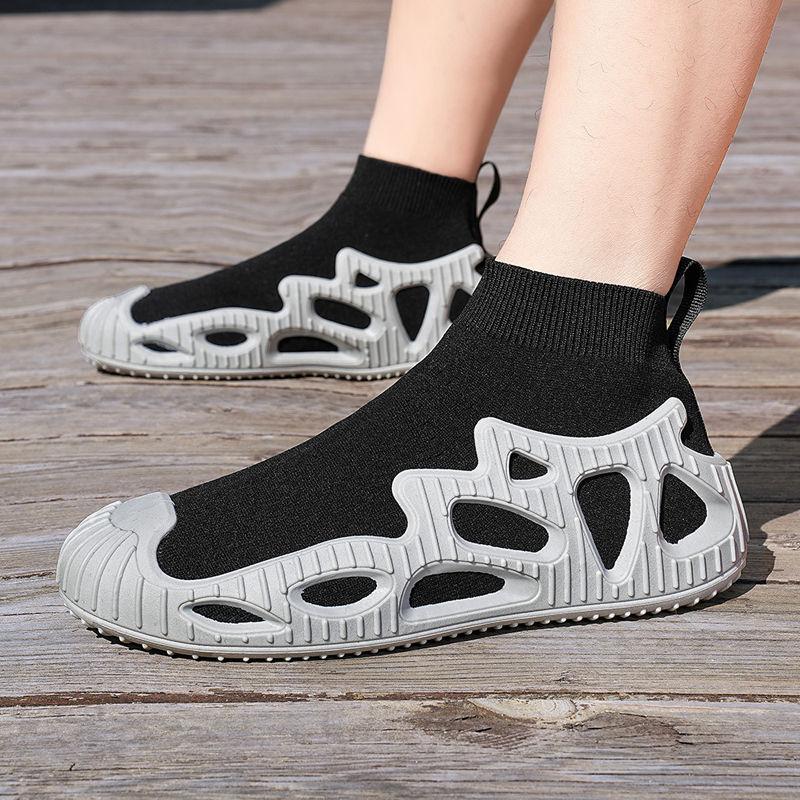 Черные высокие дышащие слипоны для мужчин, летняя унисекс обувь по низкой цене по акции, легкие мужские повседневные кроссовки для спортзала