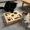 Кошачья пилка для ногтей Коробка-пазл Коробка для обогащения Когтеточка для кошек Деревянный лабиринт для игр и царапания
