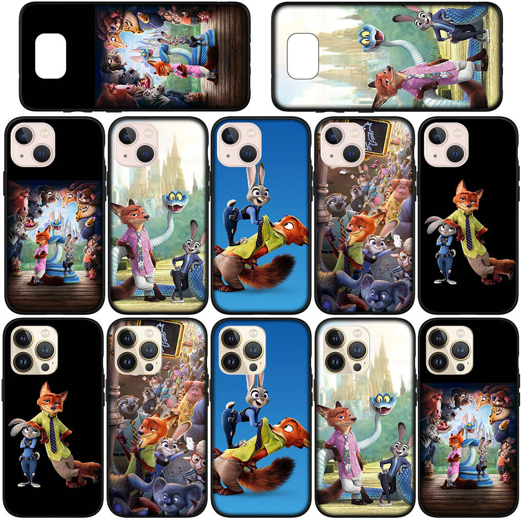 Чехол для телефона для iPhone 17 16 15 Plus Huawei P30 P20 Lite Redmi Note 14 12 11 13 Pro Max OPPO A60 A80 A40 A18 A38 Аниме Джуди Зверополис Гари Ник 2 Чехол