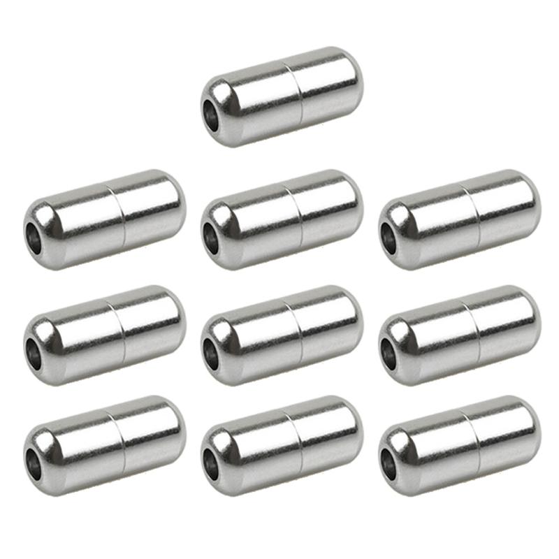 10Pcs Elastic Laces Clasps Metal Capsule Lock Buckles Tip Ends Lazy Shoelace No Tie Shoelaces Tieless Accessries