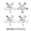 4pcs 135MM 60mm 61mm 68mm 69mm Car Styling Badge Wheel Center Cap Hub Covers For Audi A3 A4 A5 A6 A7 A8 S4 S6 4F0601165N