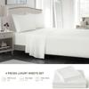 Sheet Set Breathable & Cooling Sheets Hotel Luxury Bed Sheets Extra Soft Easy Fit 4 Piece Set