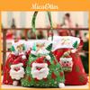 Christmas Season Gift Bag With Santa And Reindeer Print For Holiday Celebration And Gift Wrapping