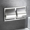 Держатель для туалетной бумаги из нержавеющей стали, скрытого настенного монтажа, двойной
