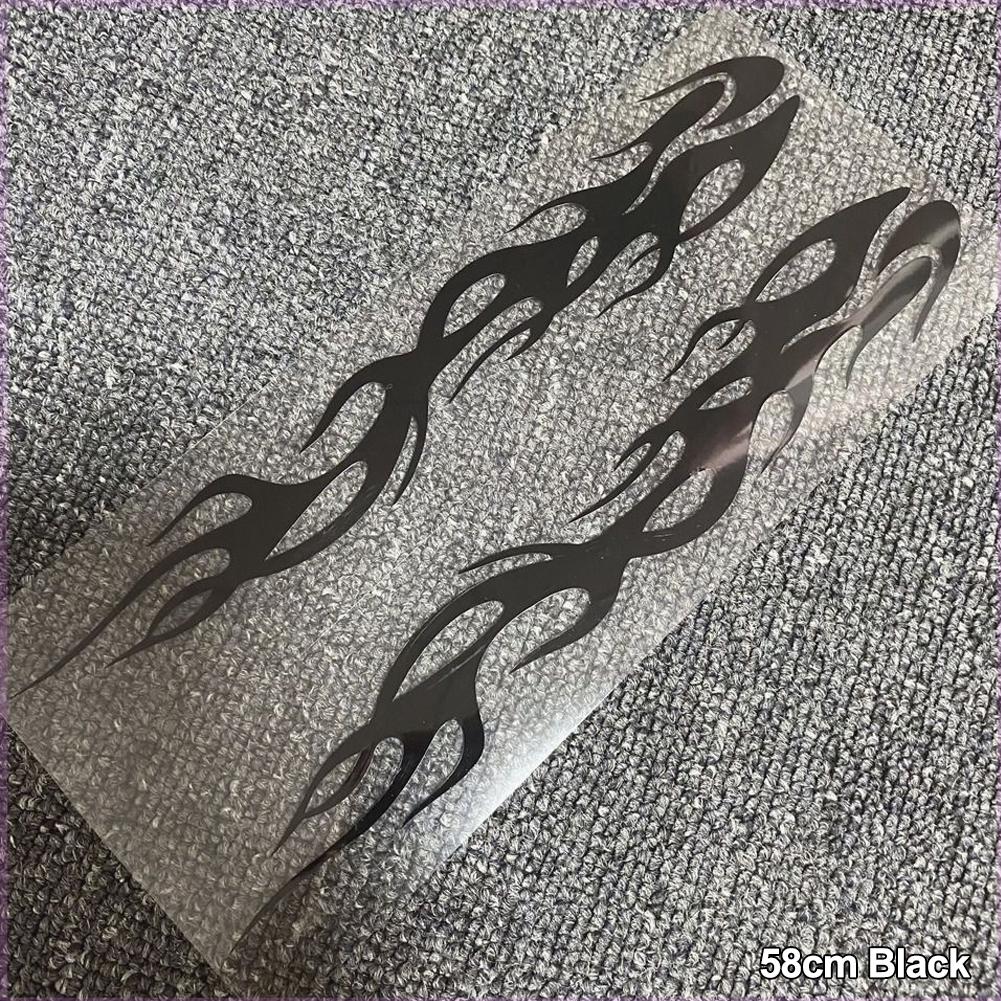2Pcs Reflective Car Motorcycle Sticker Flames Decal Sticker Decoration Decals Vinyl Waterproof