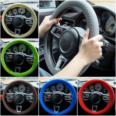 Универсальный Силиконовый Чехол-Оболочка на Руль Автомобиля Противоскользящий Защитный Чехол на Ручку Автомобиля Аксессуары для Салона Автомобиля