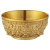 Brass Fortune Treasure Basin Bright Golden Tone Decorative Offering Bowl Home Office Desktop Tabletop Decoration