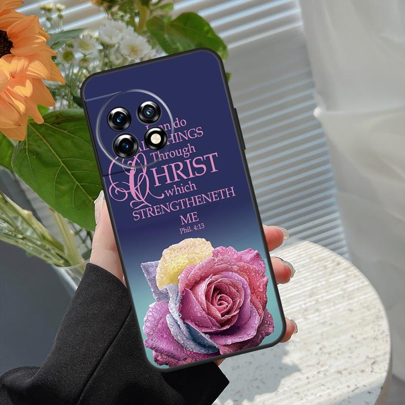 Christian Jesus Christ Bible Verse Case For OnePlus 10 Pro 15 13 12 11 13T 15R 13R 10R 10T 8T Nord CE 5 4 2 3 Lite N20 N30 Cover