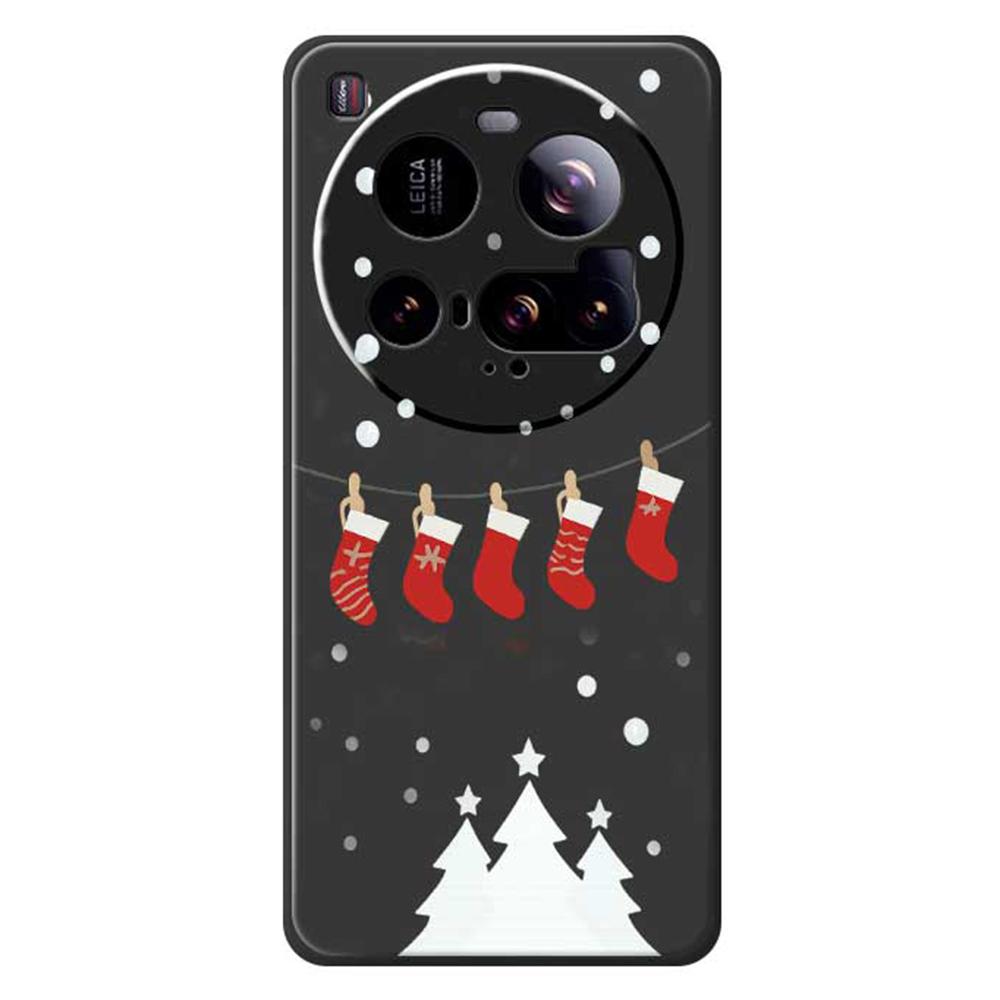 For Xiaomi 15 Ultra Case Christmas Stockings Pattern Printing Straight Edge TPU Phone Back Cover