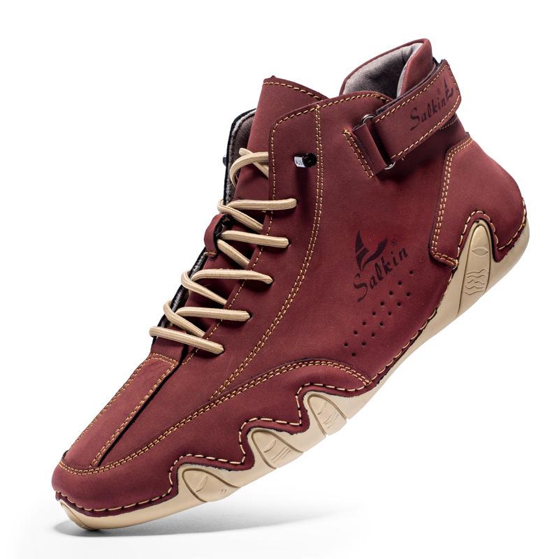 Унисекс Ботинки Роскошные Кожаные Ботинки Ручной Работы Повседневные Ботильоны Мужские Женские Ботильоны Классические Высокие Ботинки Большой Размер 36-48