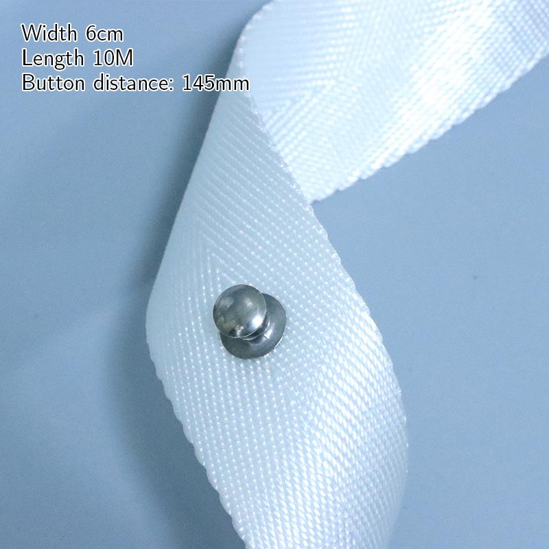 10M 30/60Mm Width S Fold Snake Wave Curtain Heading Tape High-Strength Ribbon for S Wave Curtain Rails Maunal Rails Electric Rod