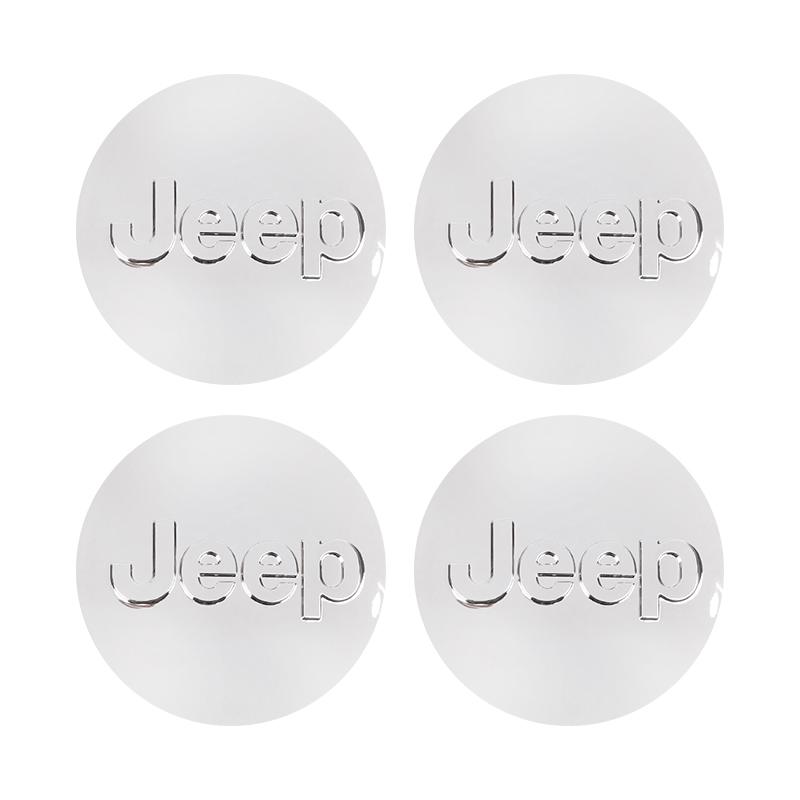 For Jeep 4Pcs Car Wheel Hub Cover Rim Center Cap Auto Accessories For Jeep Grand Cherokee Wrangler JK Gladiator Compass Reneg